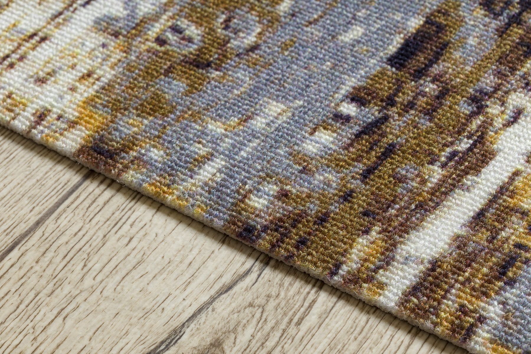 Protišmykový behúň DIGITAL - BERGEN béžový / sivý