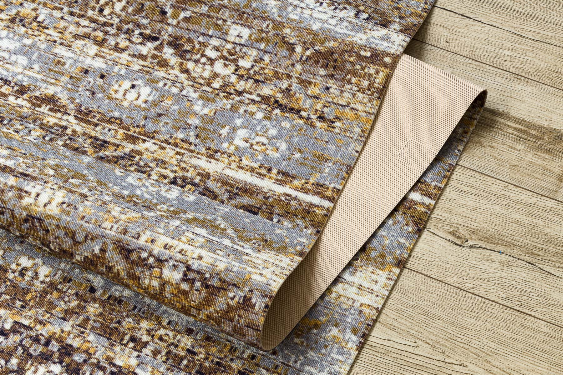 Protišmykový behúň DIGITAL - BERGEN béžový / sivý