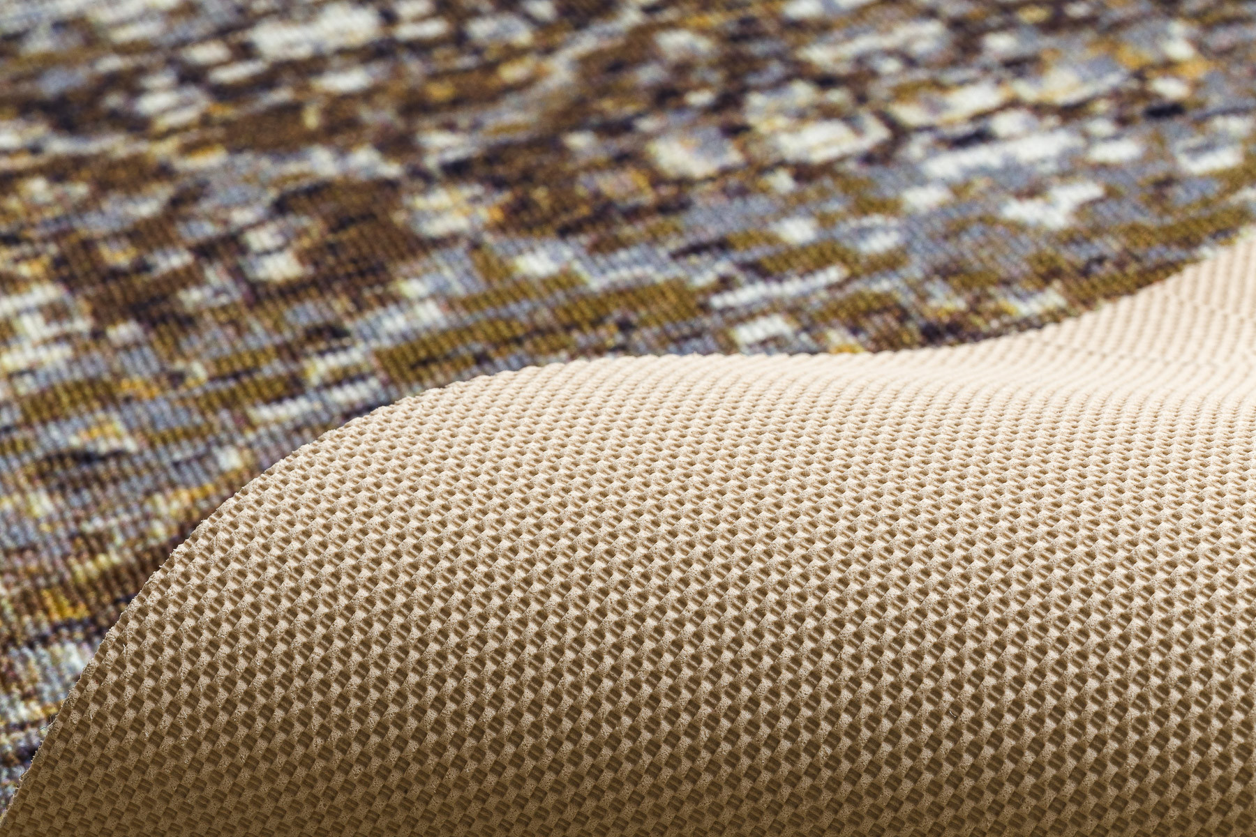 Protišmykový behúň DIGITAL - BERGEN béžový / sivý