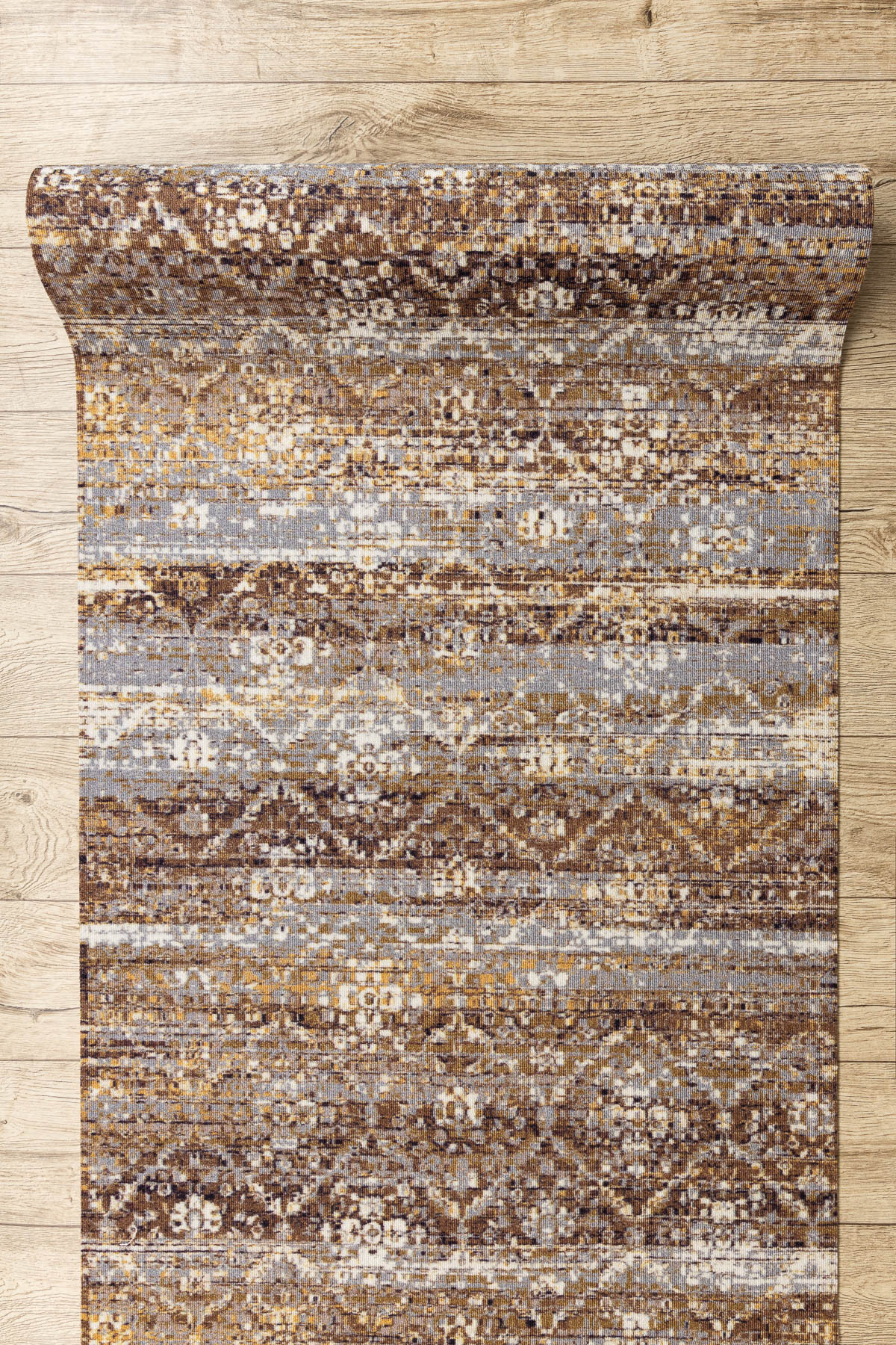 Protišmykový behúň DIGITAL - BERGEN béžový / sivý