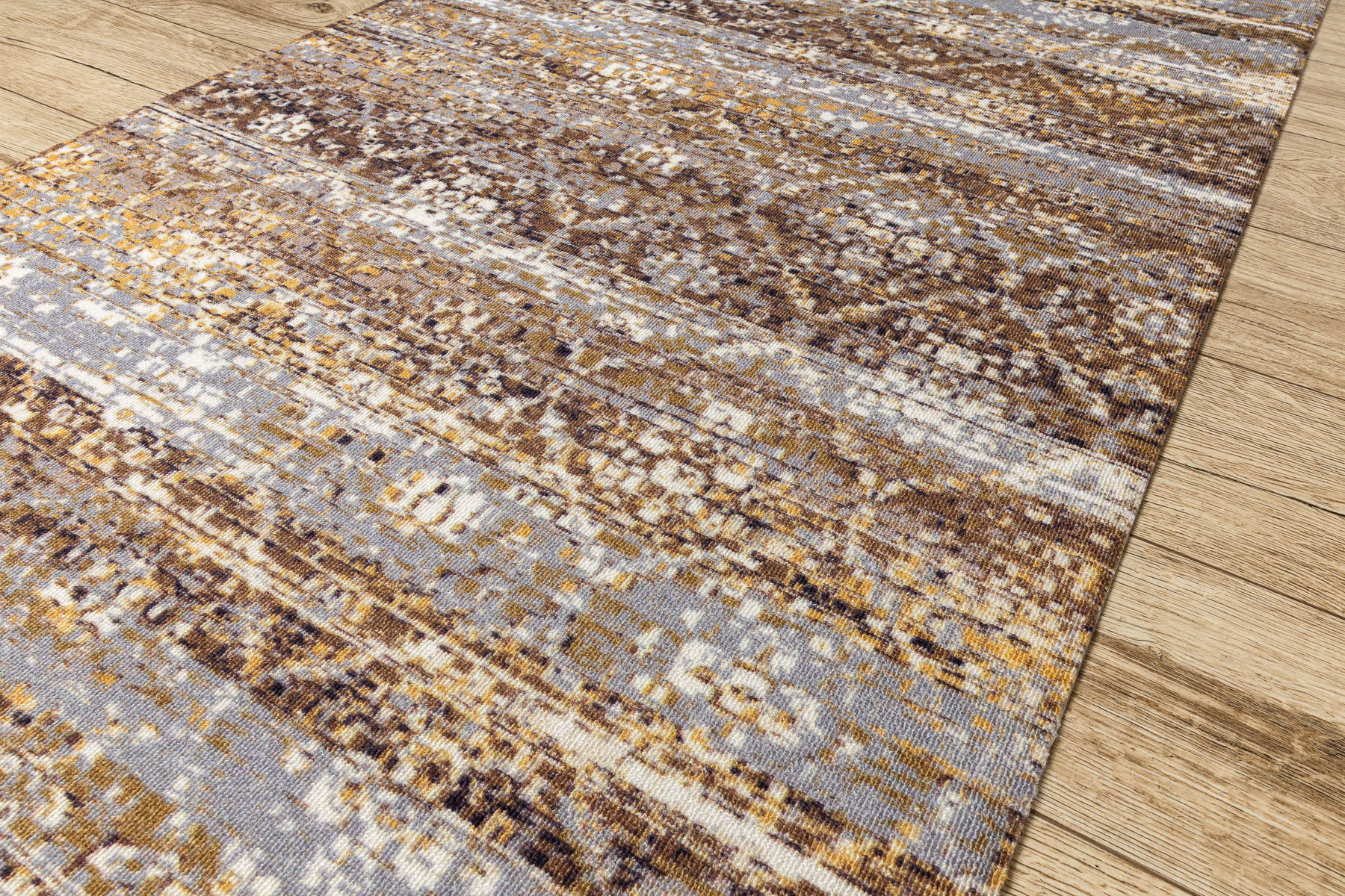 Protišmykový behúň DIGITAL - BERGEN béžový / sivý