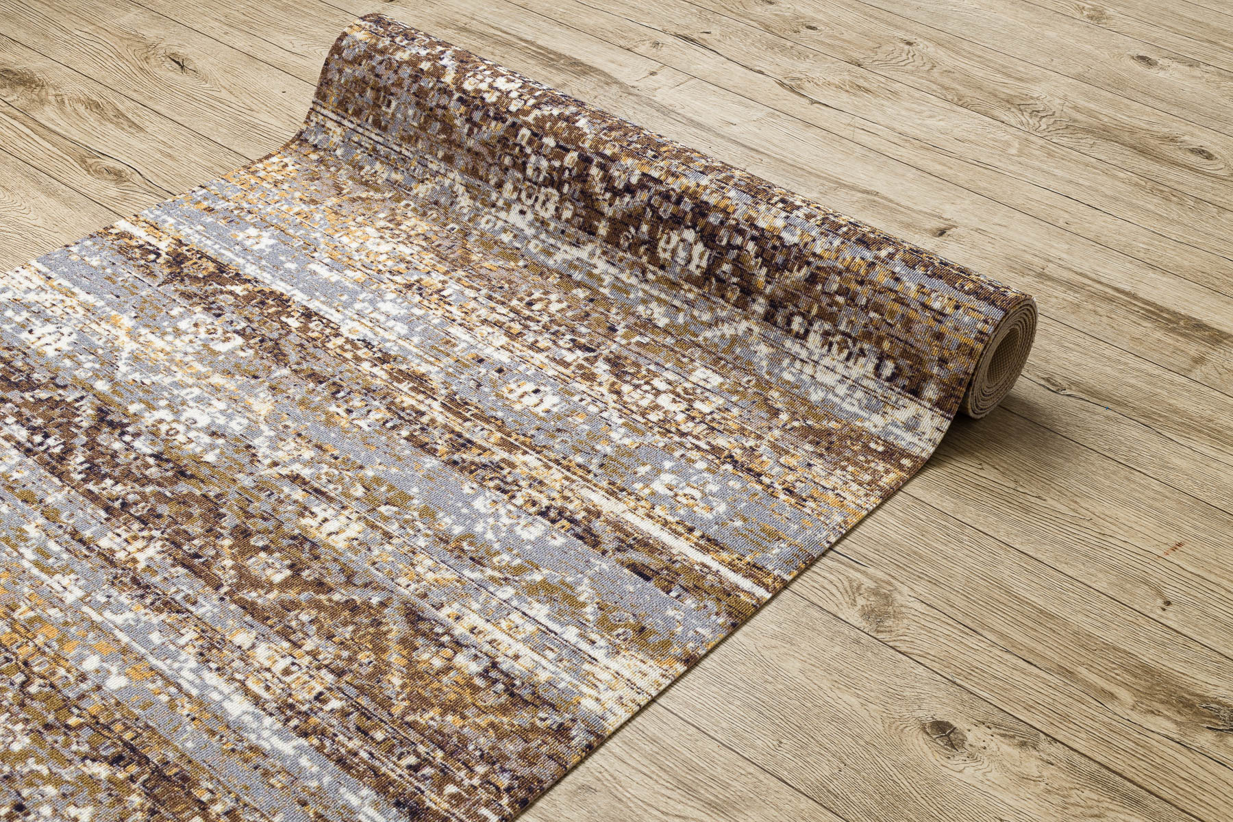 Protišmykový behúň DIGITAL - BERGEN béžový / sivý