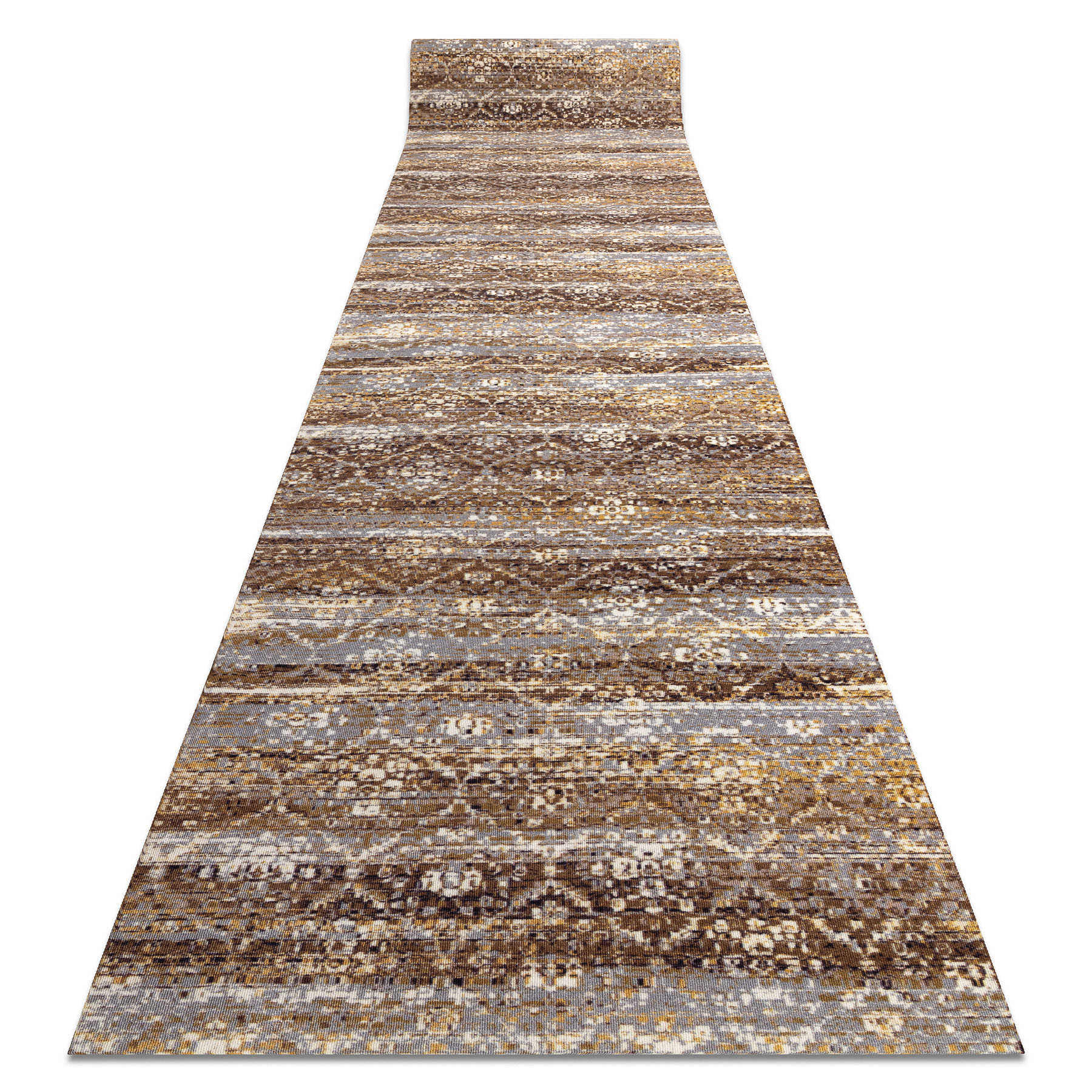 Protišmykový behúň DIGITAL - BERGEN béžový / sivý