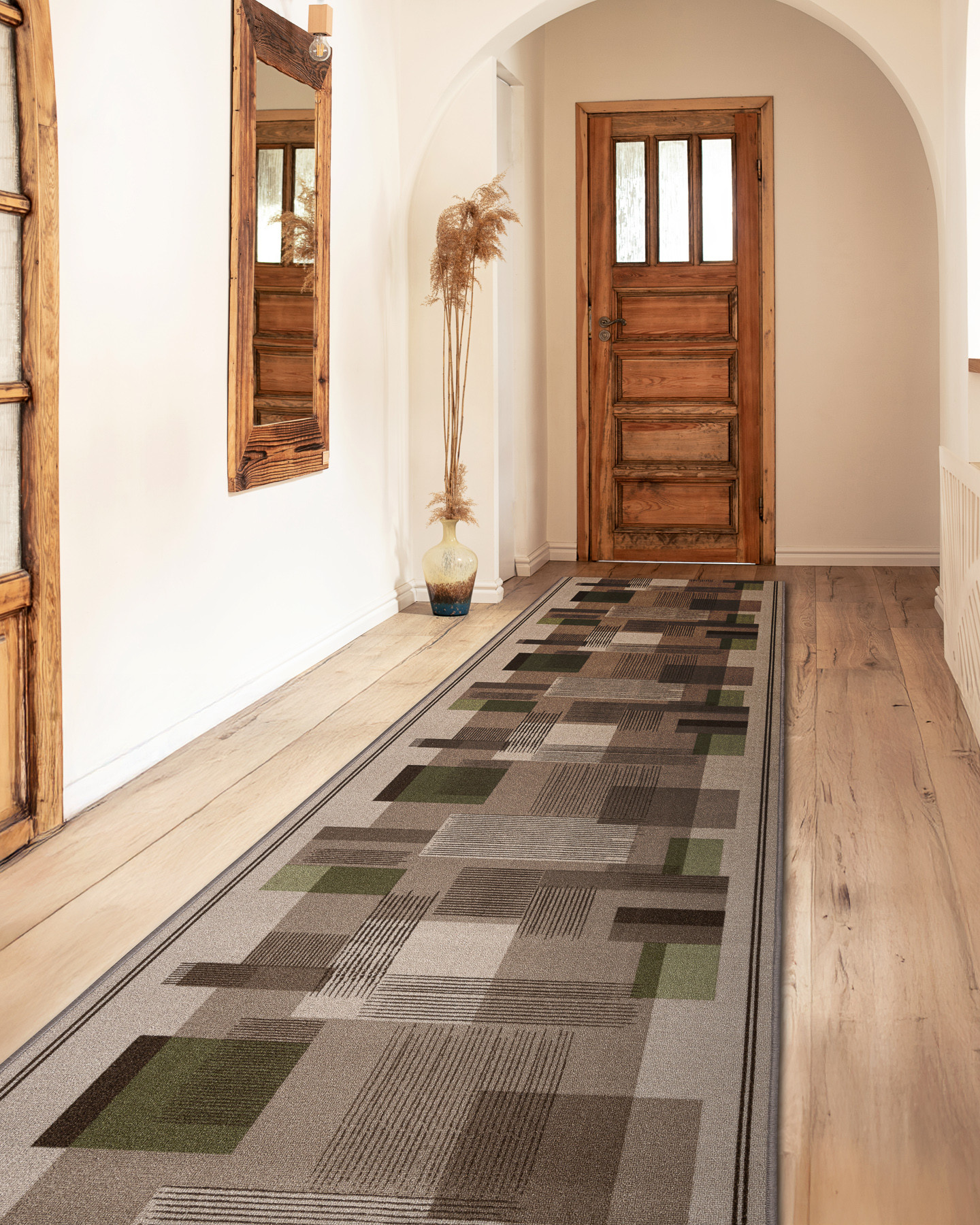 Protišmykový behúň LISTRA geometrický, béžový