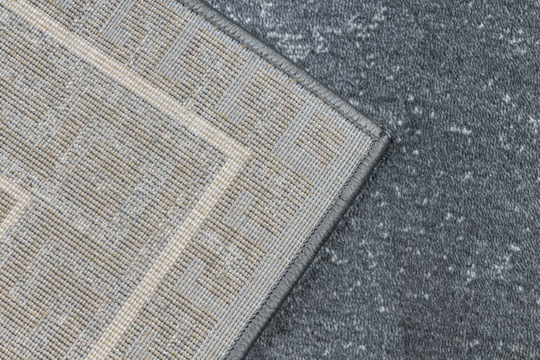 Koberec / Behúň ALLURE 1960 grécky kľúč / rám, štruktúrovaný / glamour, sivý