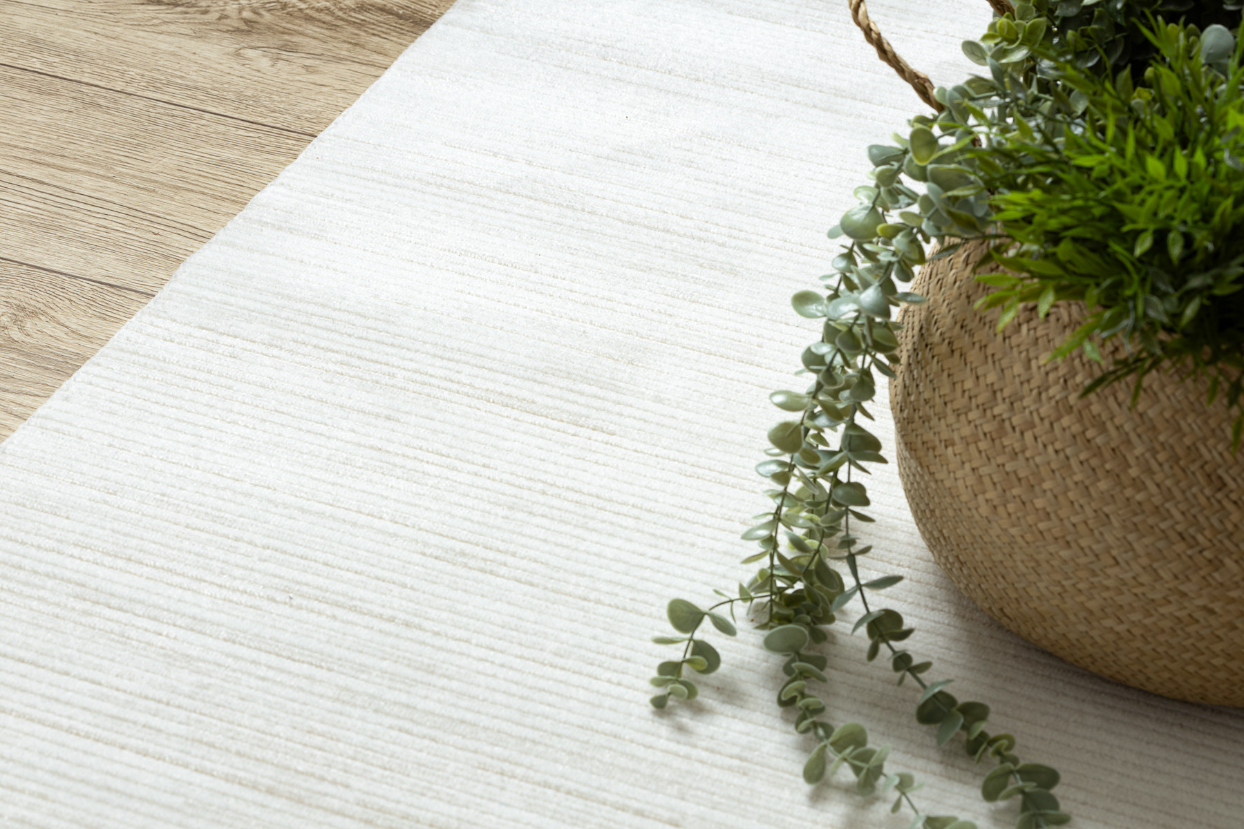 Koberec / behúň DUKE 51376 krémový, pásy / strapce