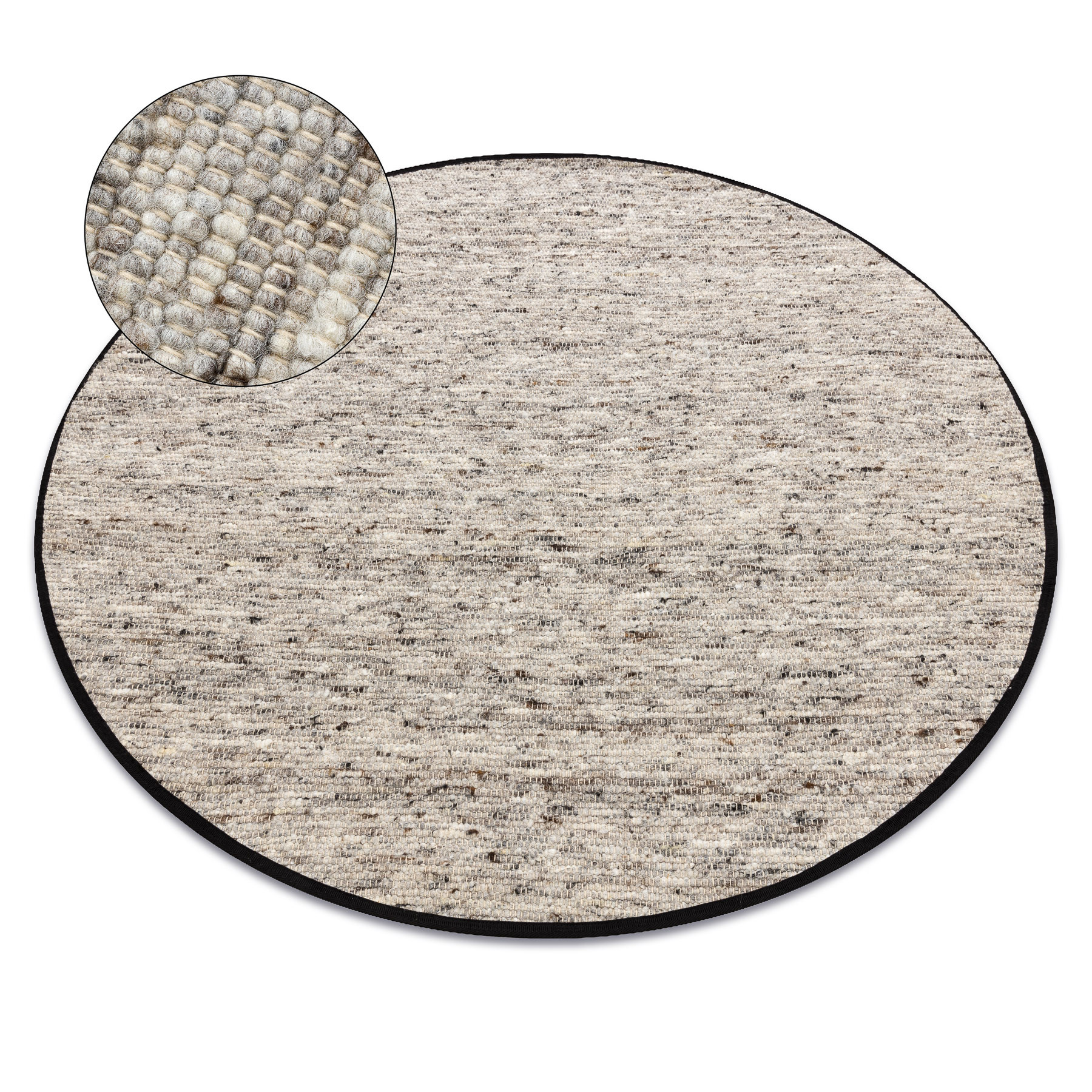 Koberec NEPAL 2100 naturálny / sivý kruh