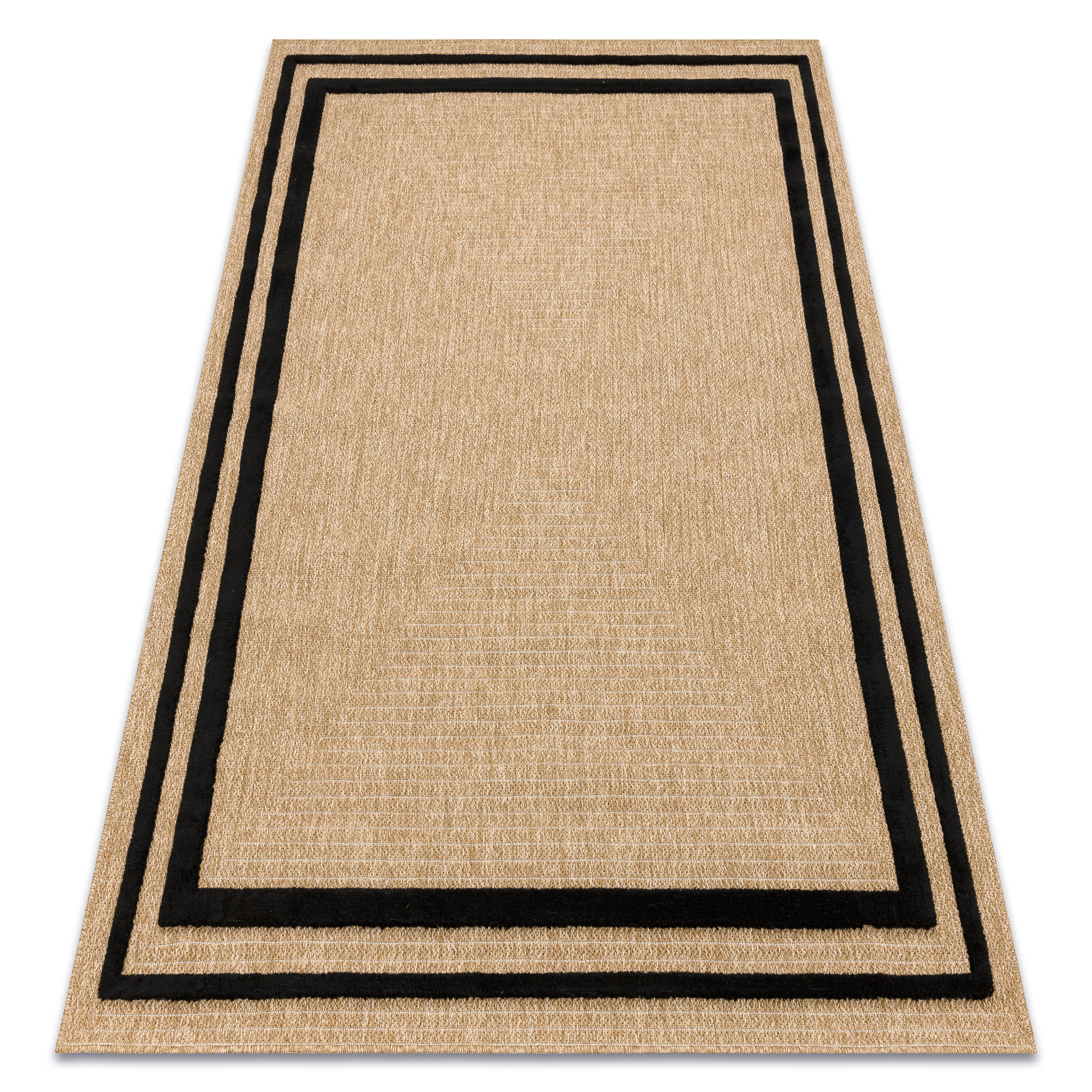 Koberec SPARK 0687 rám, béžový / čierny