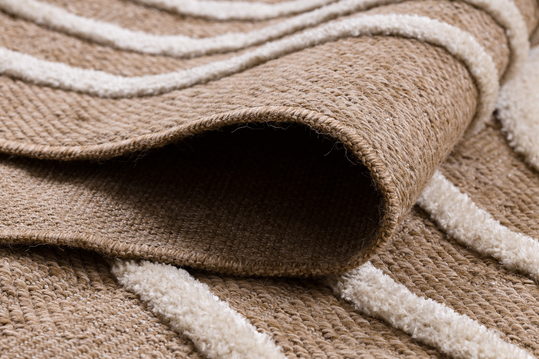 Koberec SPARK 0688A geometrický, béžový / krémový