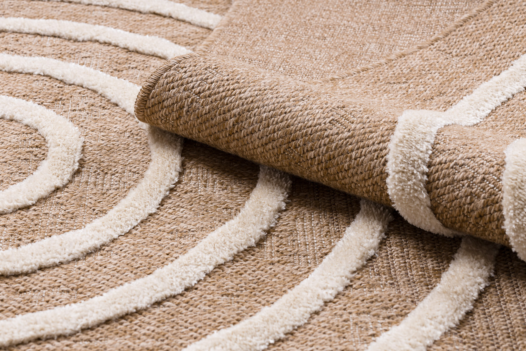 Koberec SPARK 0688A geometrický, béžový / krémový