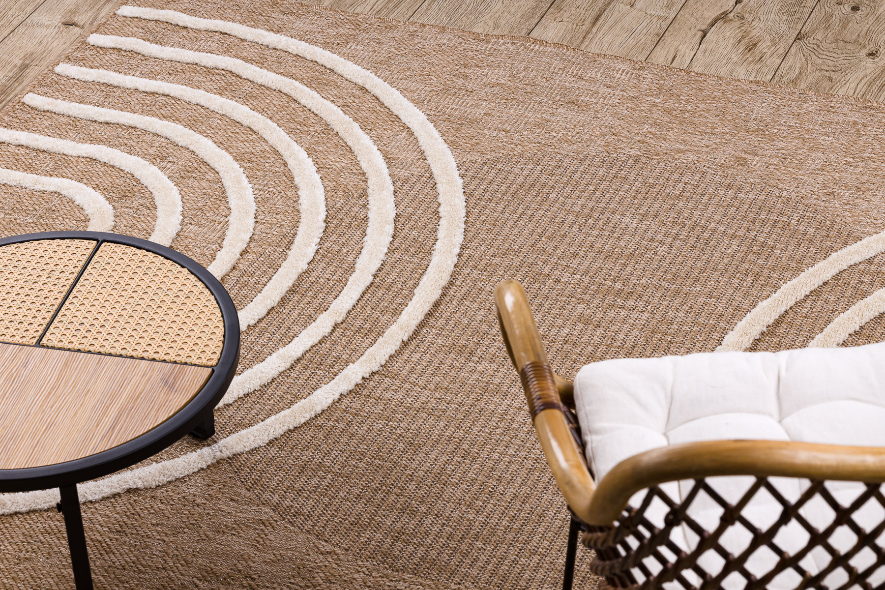 Koberec SPARK 0688A geometrický, béžový / krémový