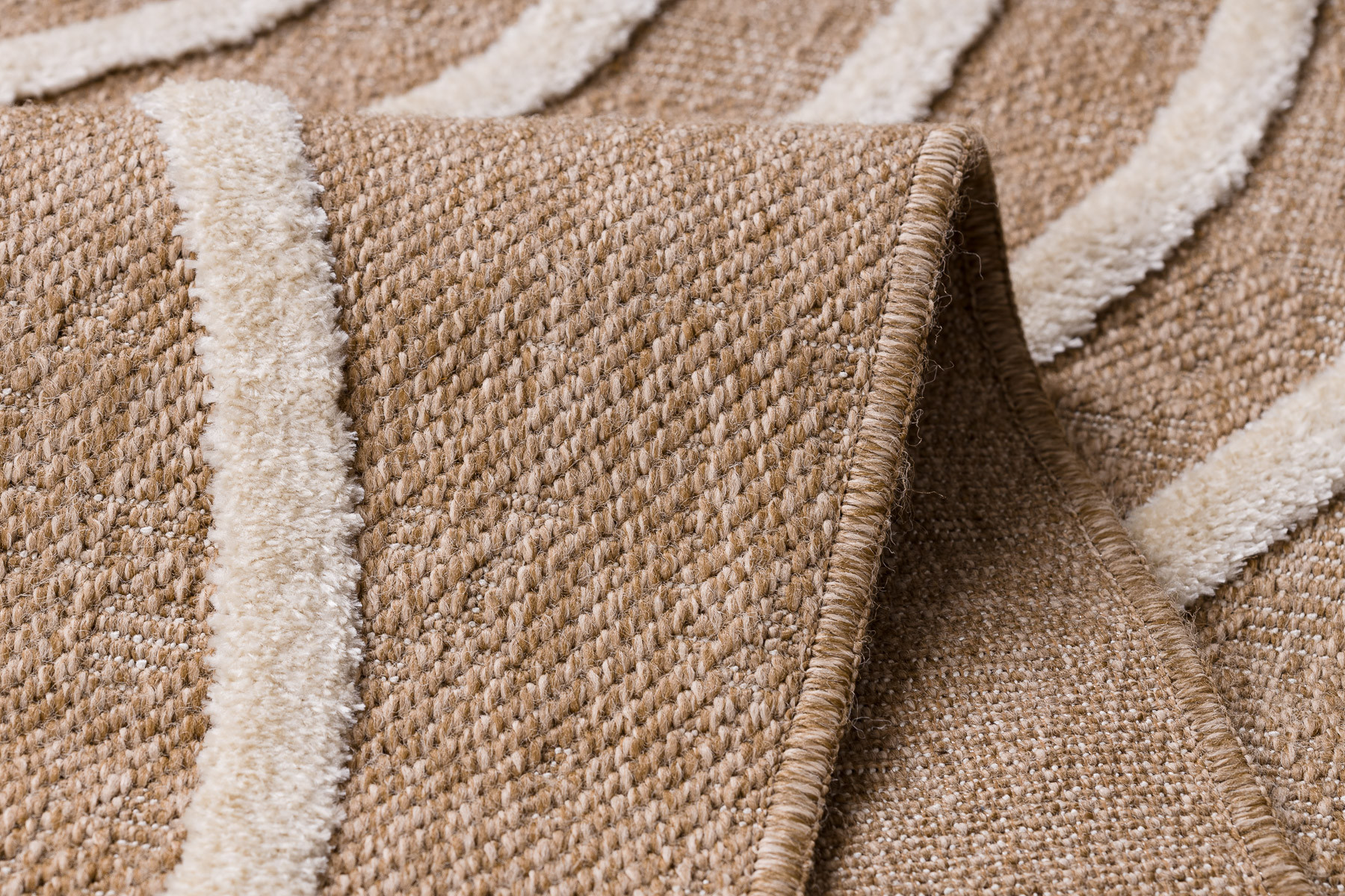 Koberec SPARK 0688A geometrický, béžový / krémový