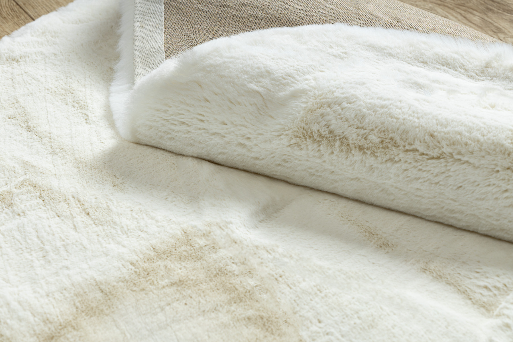 Koberec TEDDY NEW wool 45 krémový, kruh