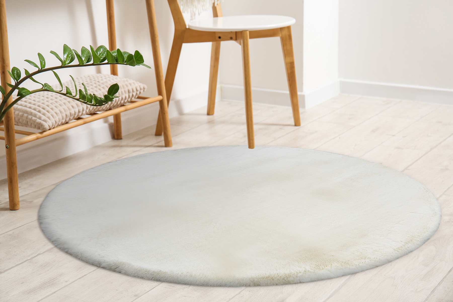 Koberec TEDDY NEW wool 45 krémový, kruh