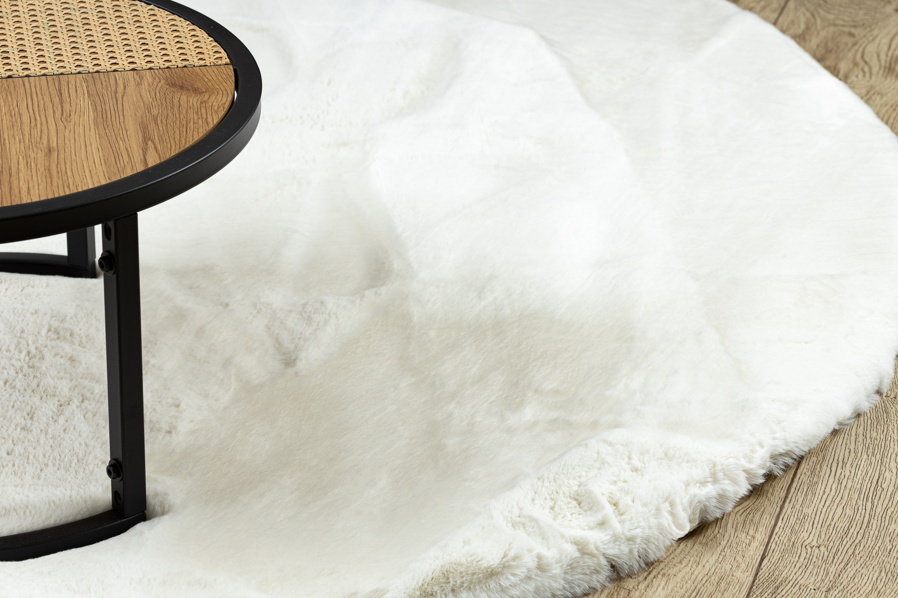 Koberec TEDDY NEW wool 45 krémový, kruh