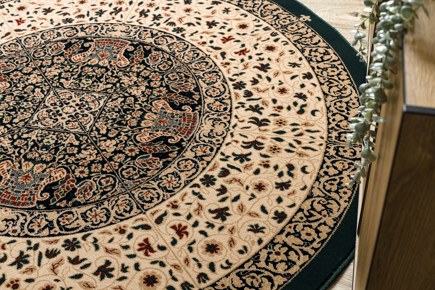 Koberec POLONIA vitráž, smaragdový kruh