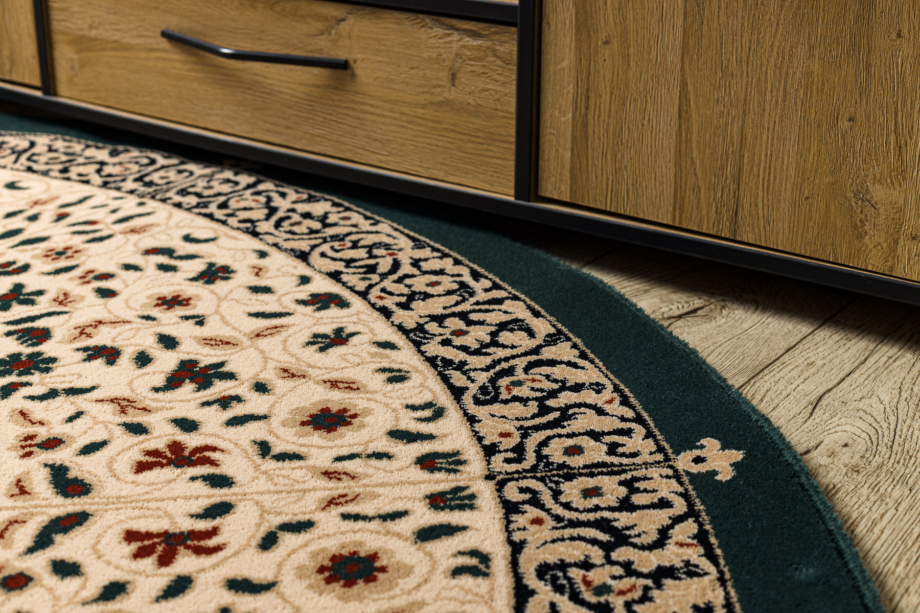 Koberec POLONIA vitráž, smaragdový kruh