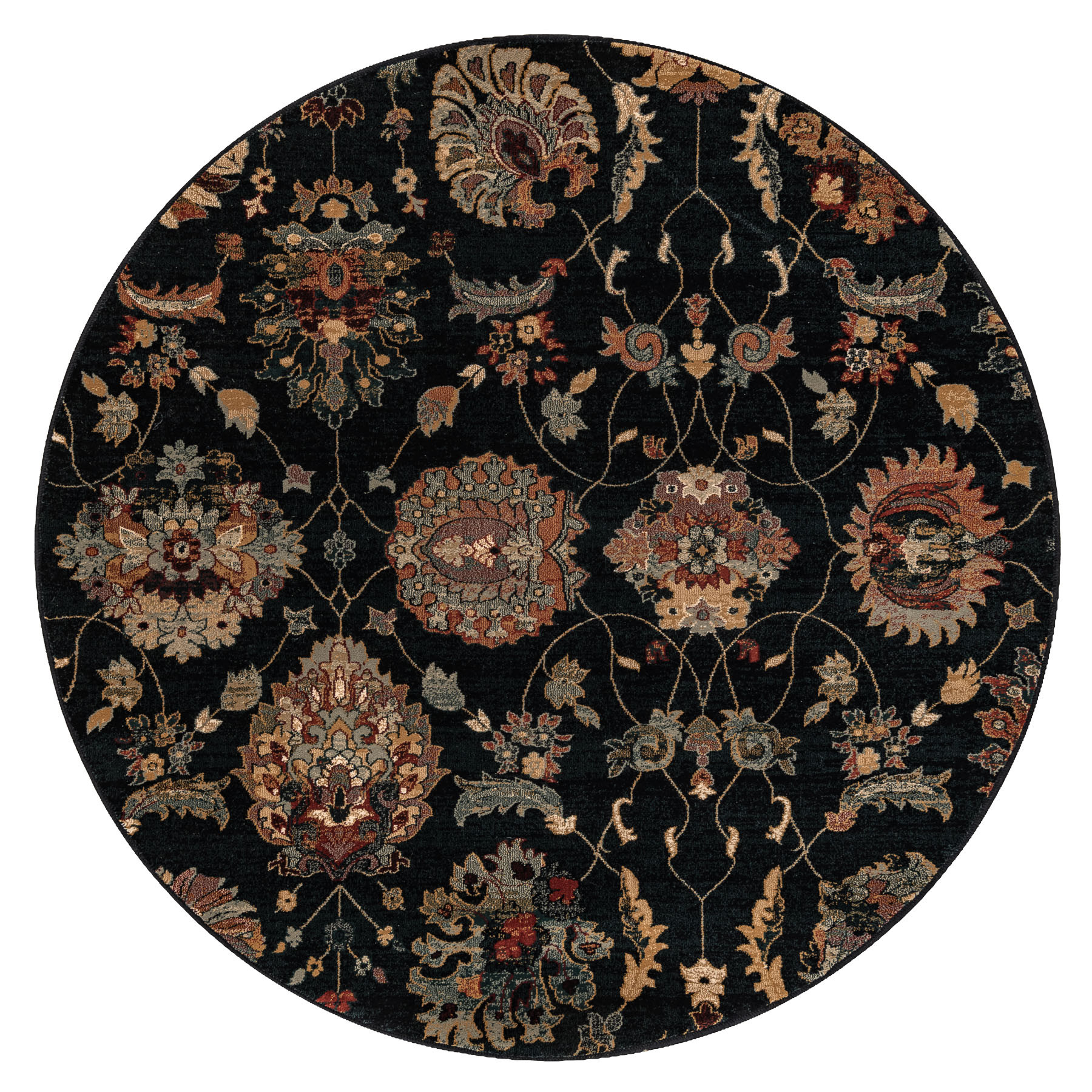 Koberec SUPERIOR LATICA tmavomodrý kruh