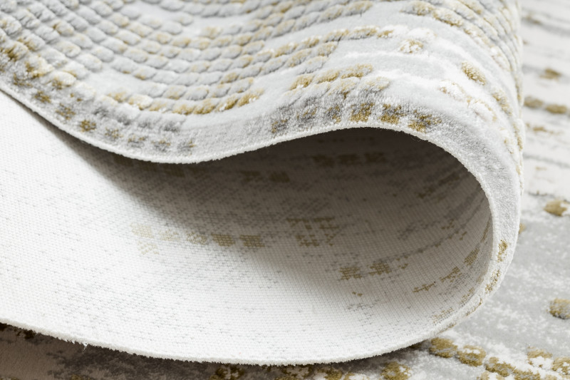 Koberec AKRYL VALS 8376 Geometricky 3D, sivý / zelený