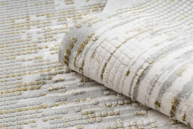 Koberec AKRYL VALS 8376 Geometricky 3D, sivý / zelený