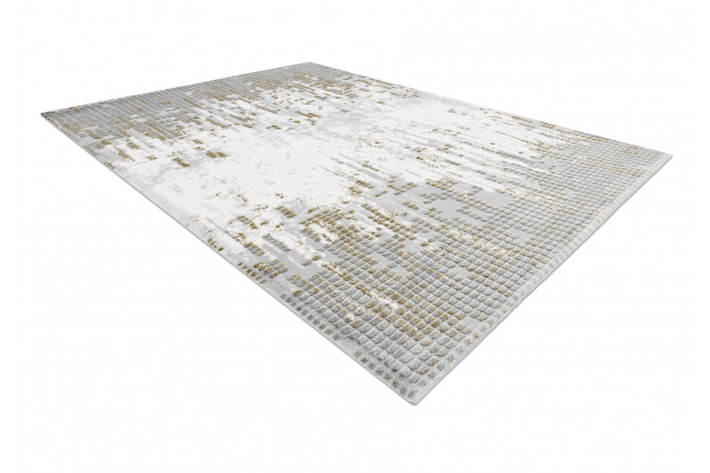 Koberec AKRYL VALS 8376 Geometricky 3D, sivý / zelený