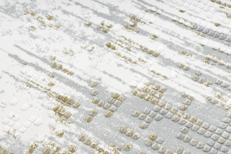 Koberec AKRYL VALS 8376 Geometricky 3D, sivý / zelený