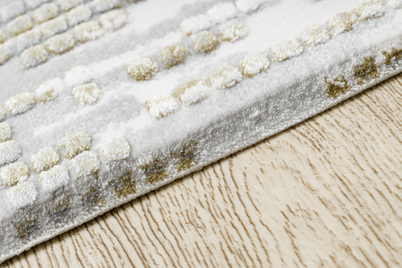 Koberec AKRYL VALS 8376 Geometricky 3D, sivý / zelený