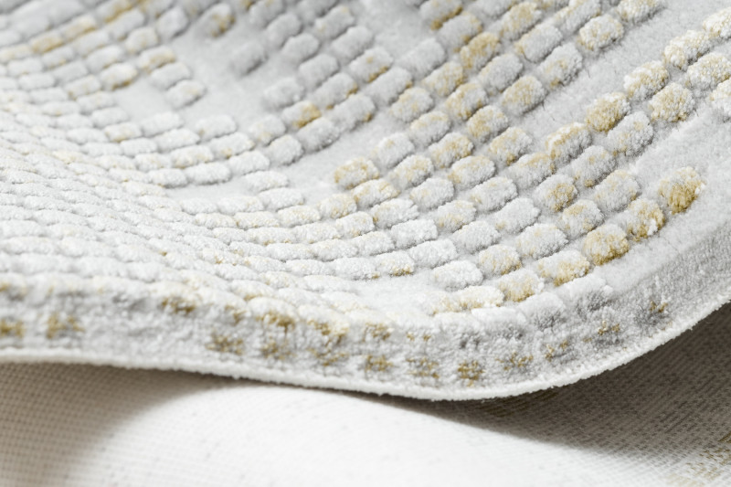 Koberec AKRYL VALS 8376 Geometricky 3D, sivý / zelený