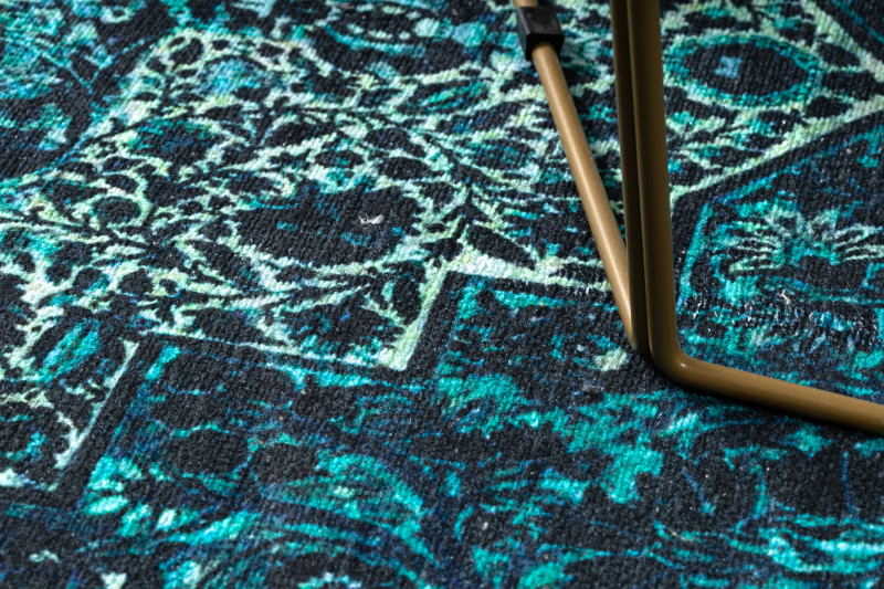 Koberec ANTIKA Ancret Azure ornament modrý