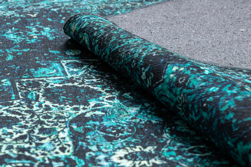 Koberec ANTIKA Ancret Azure ornament modrý