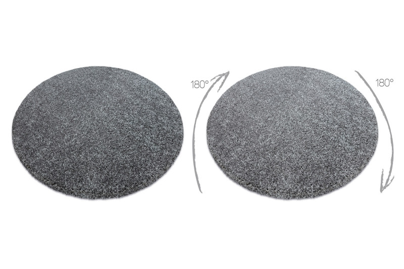 Koberec kruh ILDO 71181070 antracit sivý