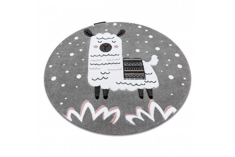 Koberec KRUH PETIT LAMA sivý