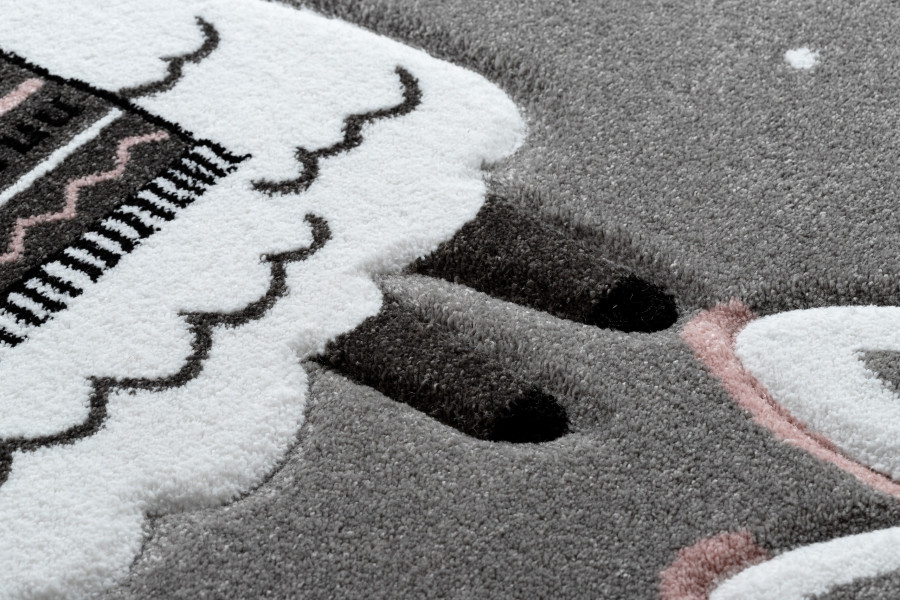 Koberec KRUH PETIT LAMA sivý