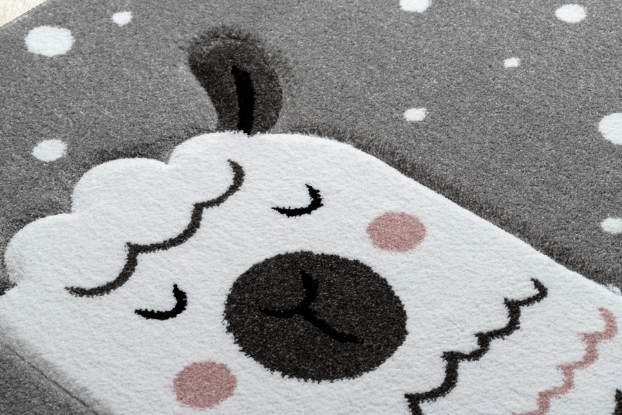 Koberec KRUH PETIT LAMA sivý