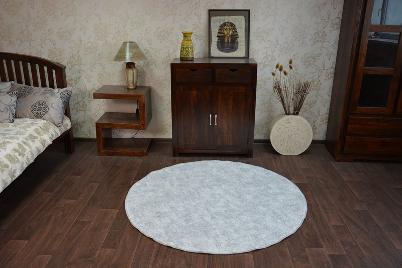 Koberec POZZOLANA strieborný kruh