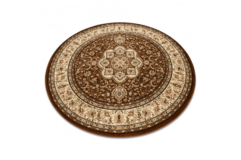Koberec ROYAL ADR kruh vzor 521 hnedý