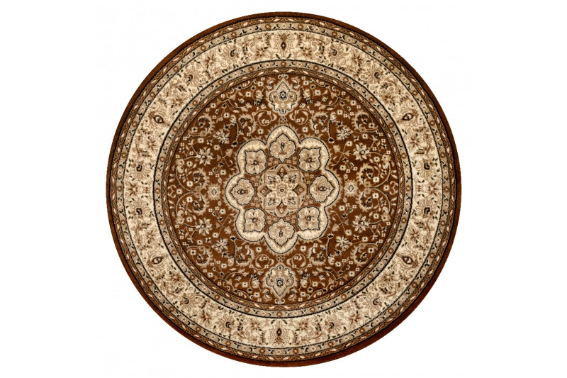 Koberec ROYAL ADR kruh vzor 521 hnedý
