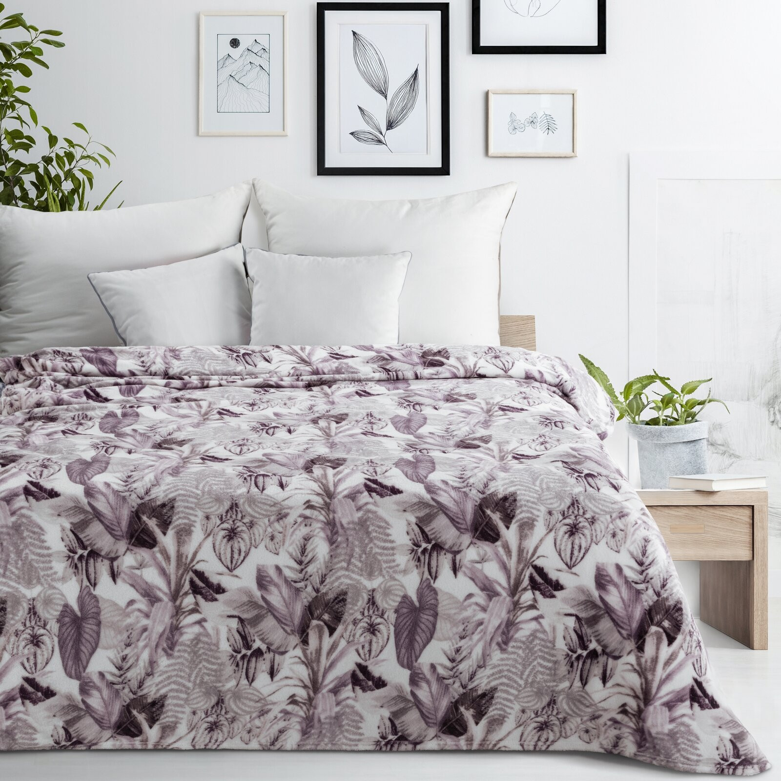 Deka DAVOS 2 fialová / sivá