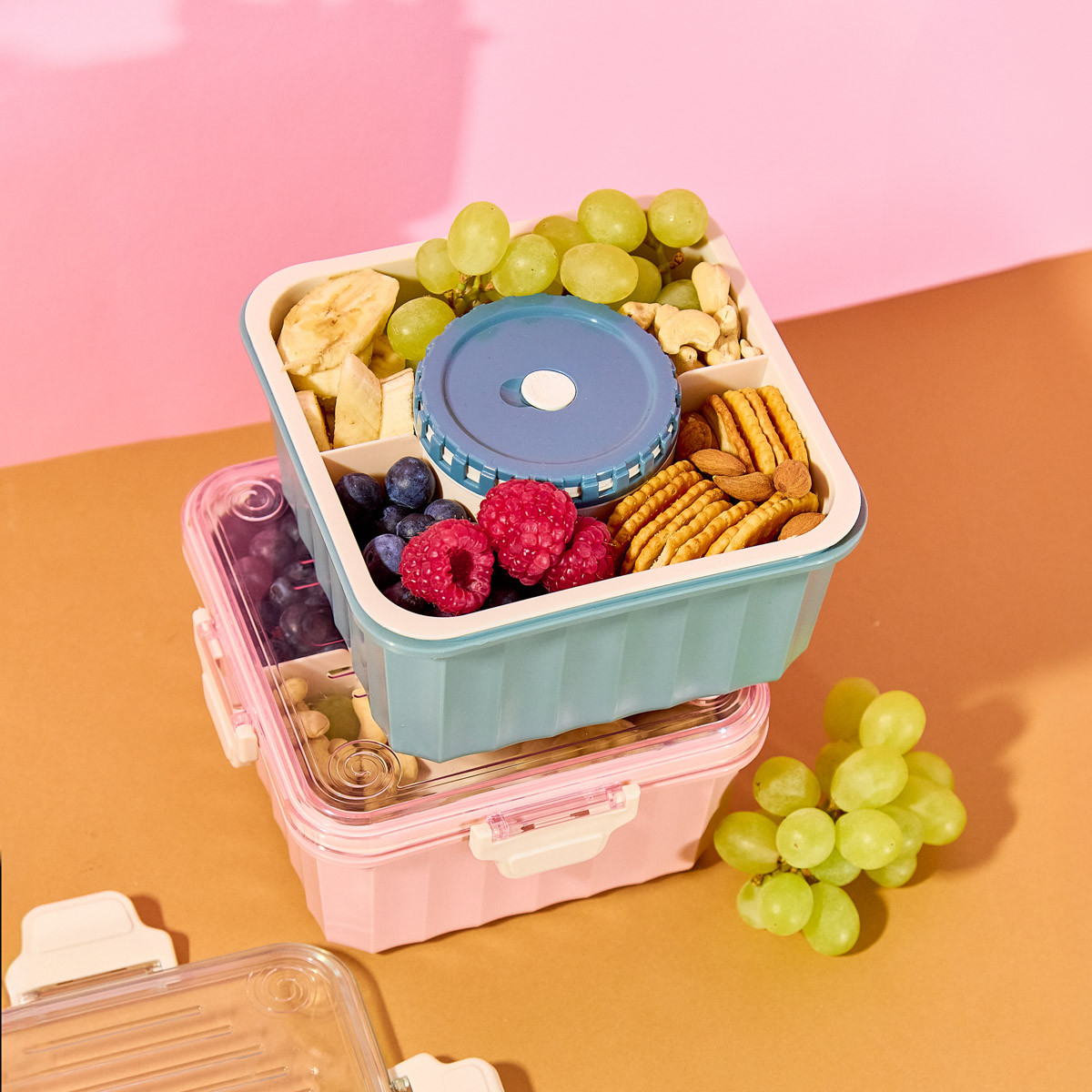 Obedový box POPPIE modrý 896045