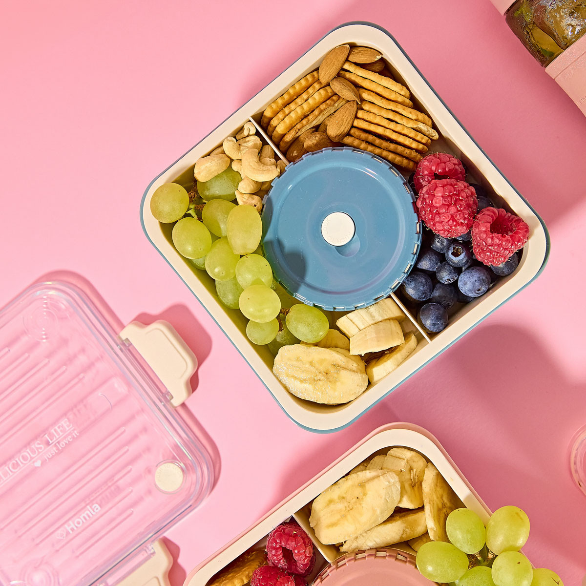 Obedový box POPPIE modrý 896045