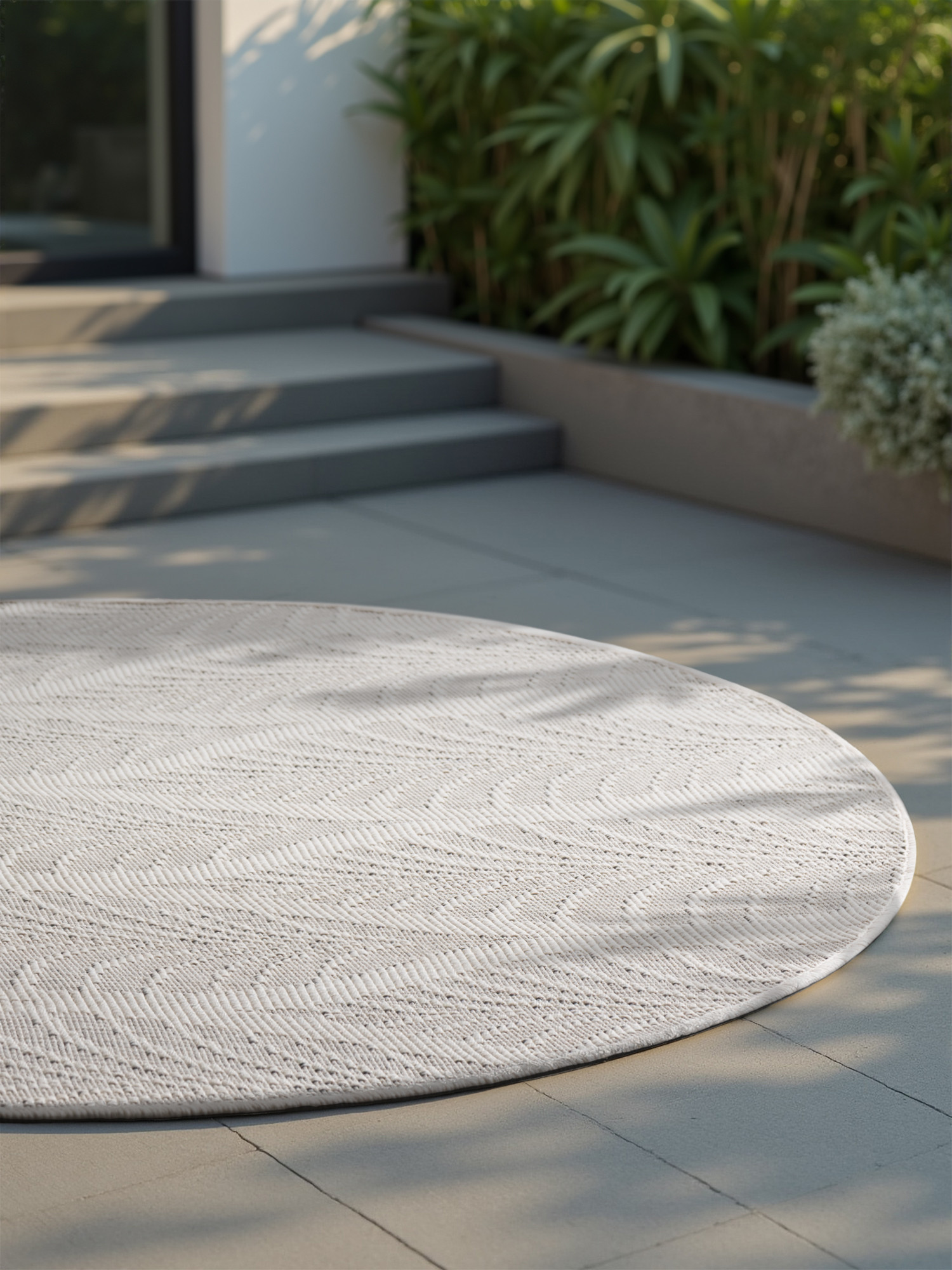 Obojstranný koberec Hanse Home Duet Liora biely / sivý kruh