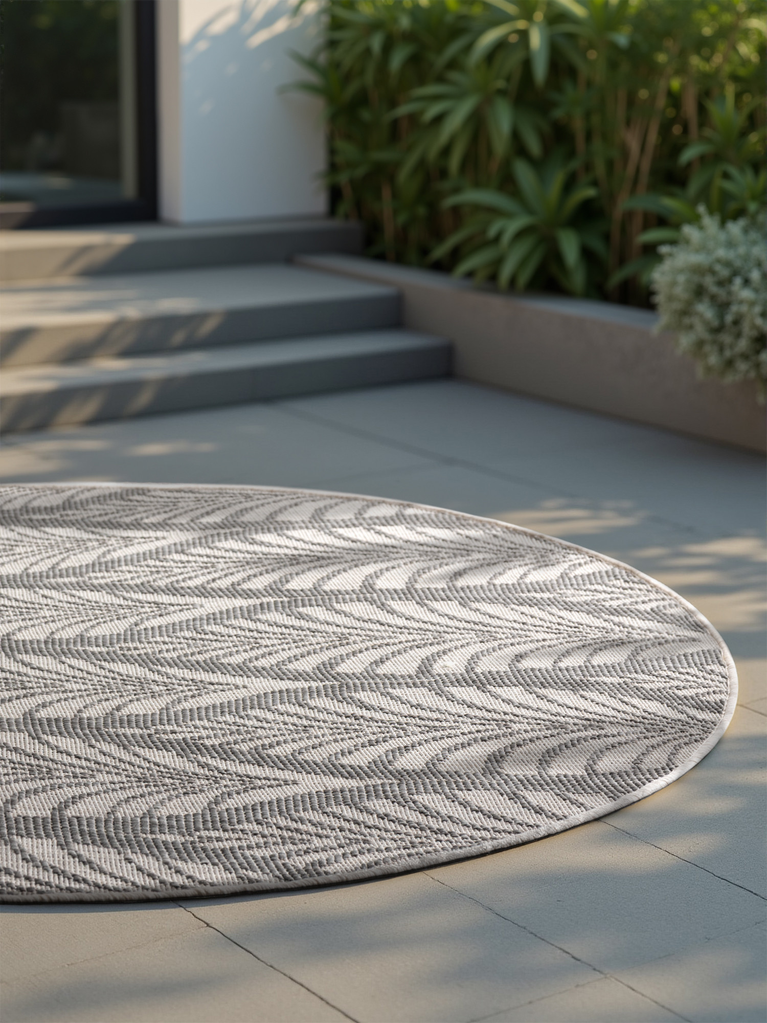 Obojstranný koberec Hanse Home Duet Liora biely / sivý kruh