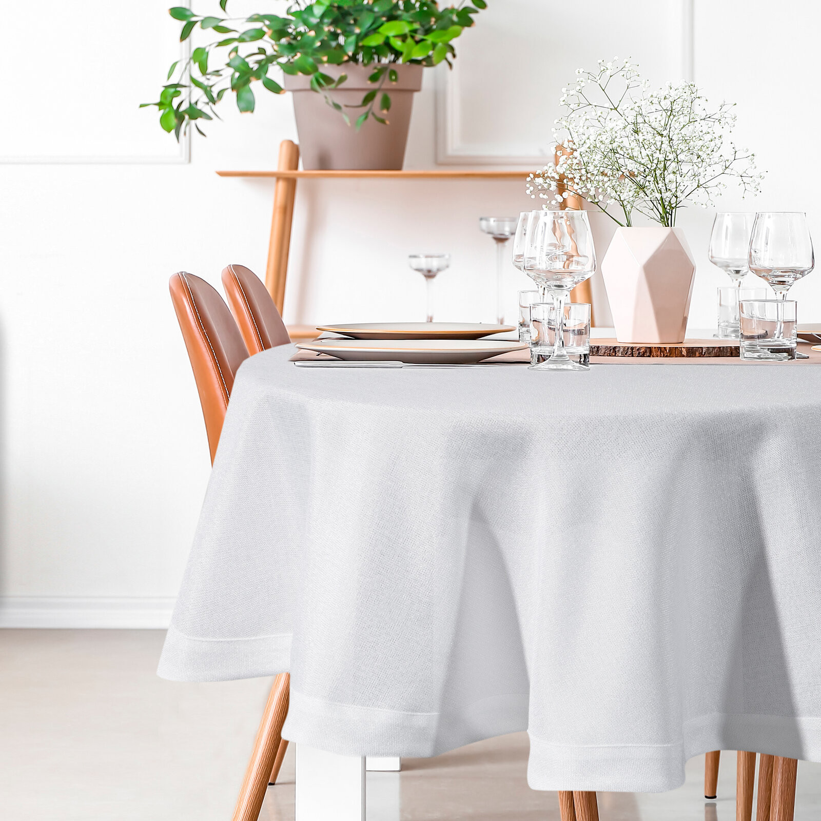 Obrus BIANCA 2 biely kruh