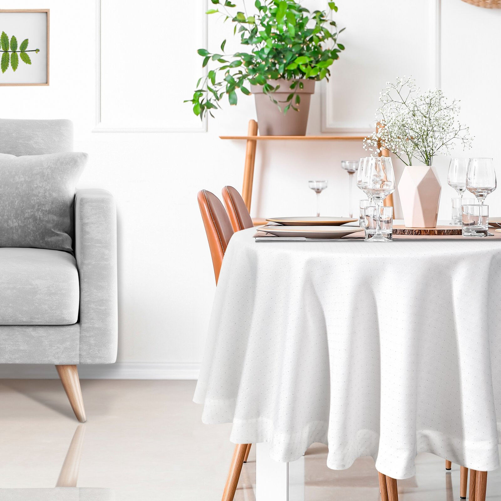 Obrus ELIZA  biely kruh