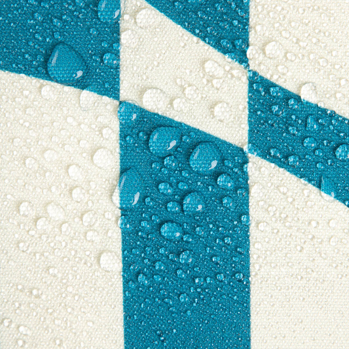 Štvorcový vankúš COLOUR BLOCKS biely / tyrkysový 745805