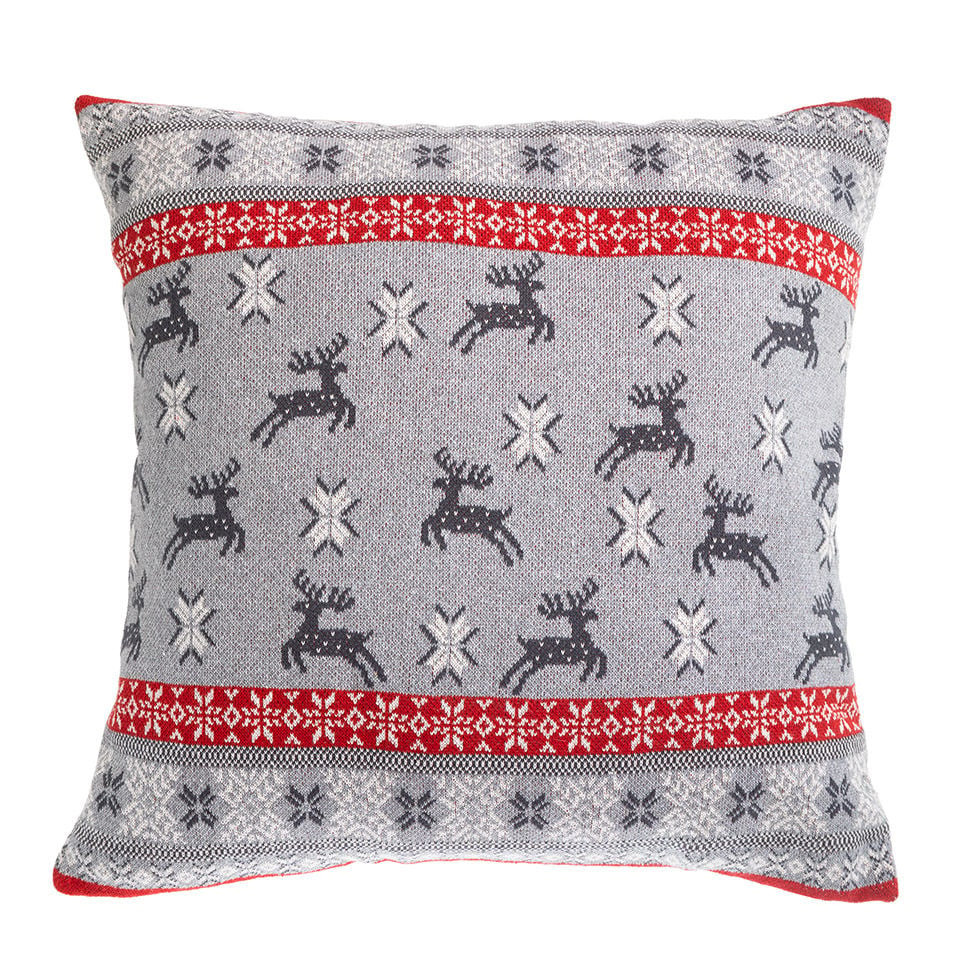 Štvorcový vankúš  SWEET DEER sivý