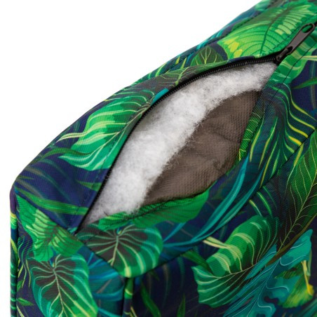 Vankúš na ratanovú stoličku NEL R3 modré lístie