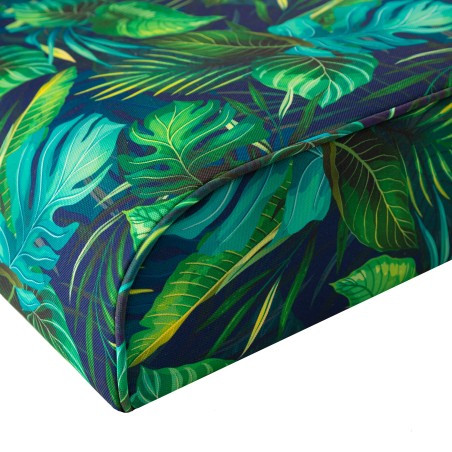 Vankúš na ratanovú stoličku NEL R3 modré lístie