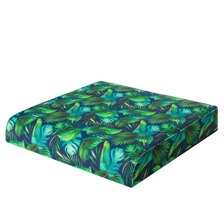 Vankúš na ratanovú stoličku NEL R3 modré lístie