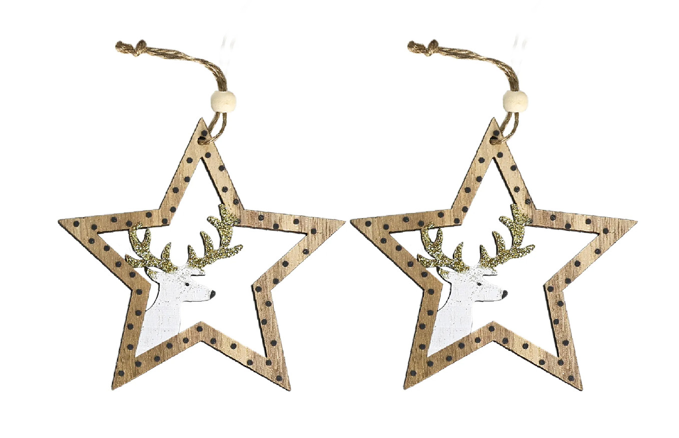 Vianočná dekorácia KL-21X12 hnedá (2 ks)